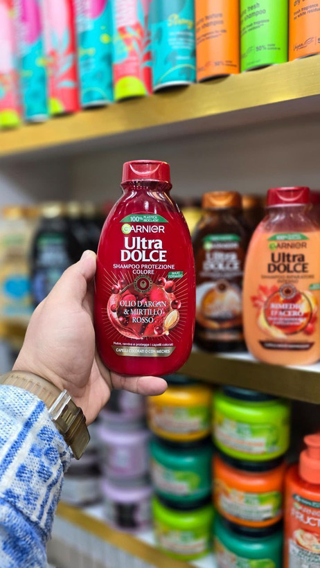 شامپو تثبیت کننده رنگ مو گارنیر حاوی کرن بری و روغن آرگان