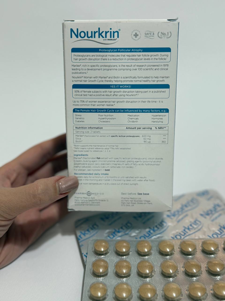 ‌قرص ضد ریزش مو نورکرین بانوان فارمامدیکو  60 عددی(فروش به صورت ورقه ای)