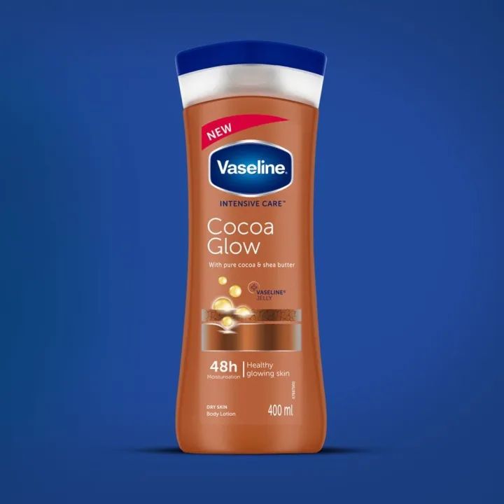 لوسیون بدن وازلین مدل cocoa gloelw حجم ۴۰۰ میل