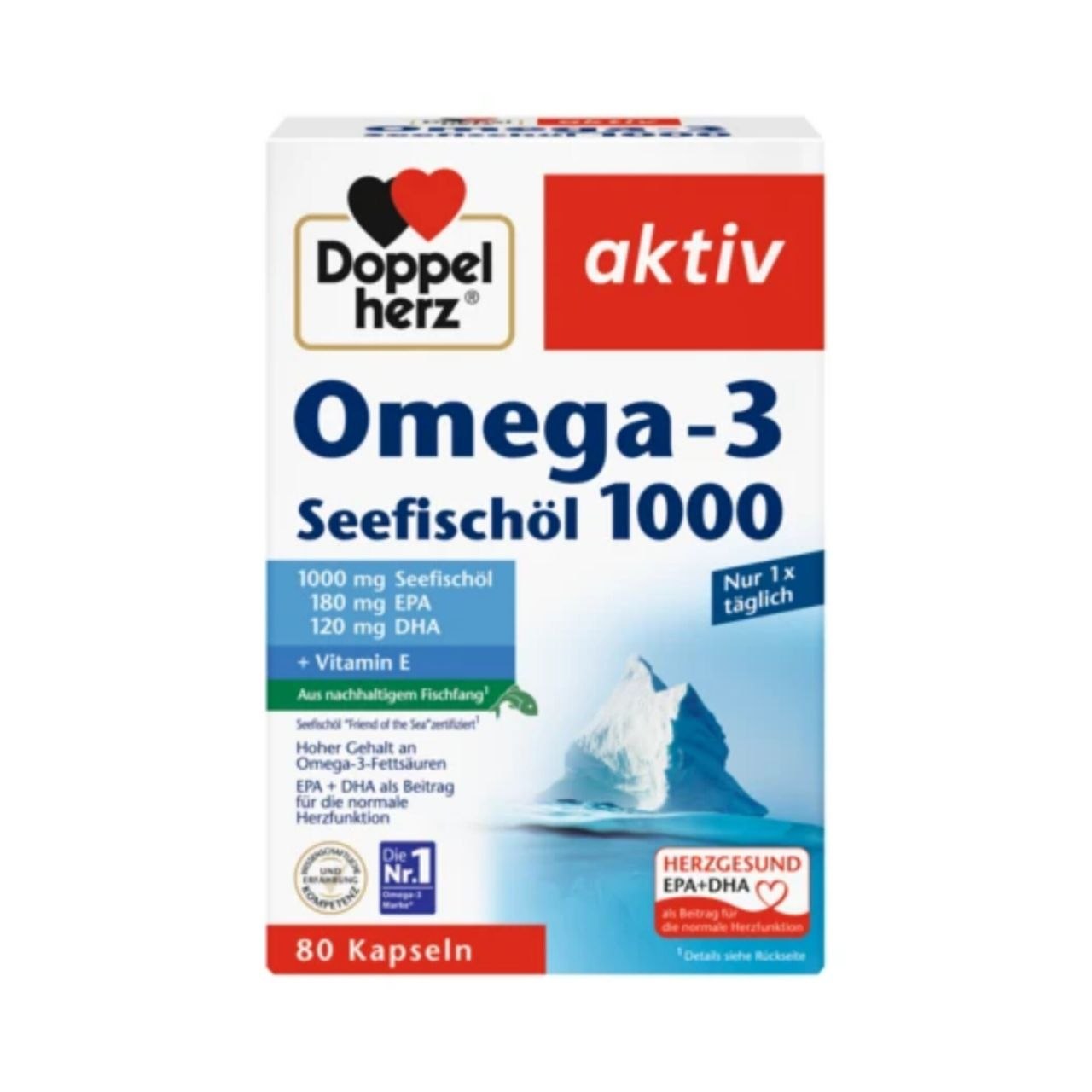 کپسول امگا 3 دوز 1000 دوپل هرز اکتیو آلمان